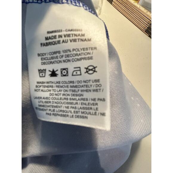 Nike Dri-Fit Womens Standard Fit Polo Shirt Blue With White Speckled Design XS - Picture 6 of 6